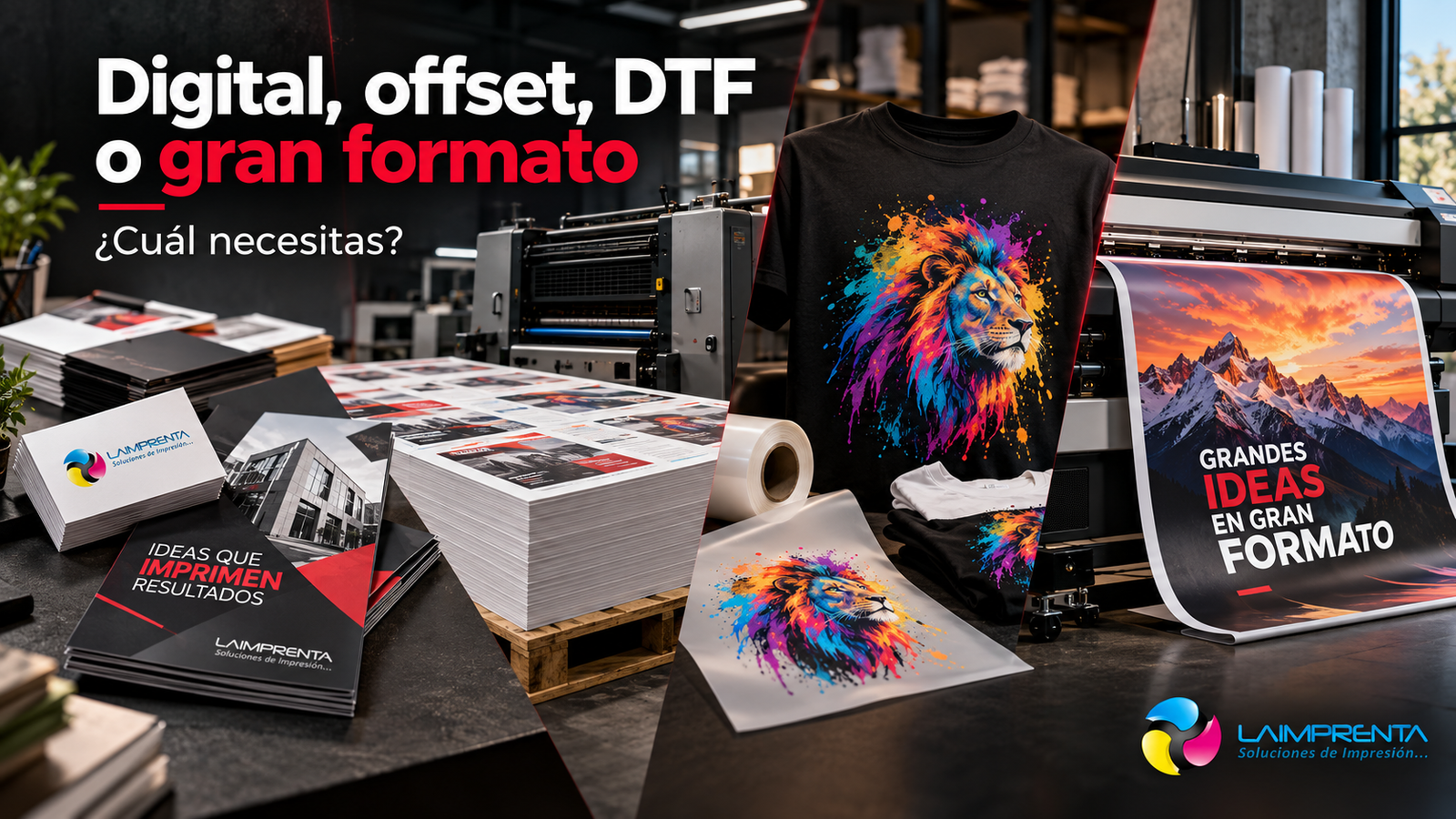 Digital, offset, DTF o gran formato: ¿cuál necesitas?